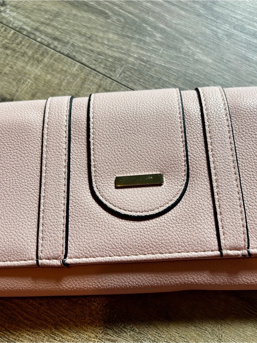 NWT Couture Gems Blush Pink Vegan Leather Checkbook Wallet
